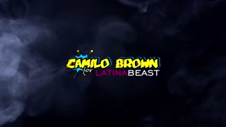 Uncut Latino In Colorful Christmas Wax Play With Carols In The Back