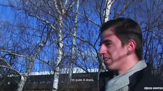 CZECH HUNTER 408 -  Twinks Flashing In Public Then Go To The Hotel For A Threesome