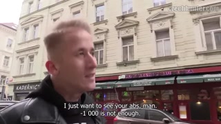 CZECH HUNTER 397 -  Blonde Stud Picked Up From The Streets &amp; Enjoys A Dick Up His Smooth Ass