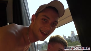 Gorgeous Str8 Chav gets 10 pre forzen spunk loads pushed up his arse