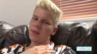 Cute Blonde Matthew M Cums Over His Belly After Jerking Off!