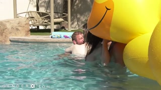 GenderX - Pool Party Turns Into Wild Trans Orgy