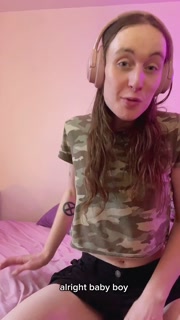 GOOD BOY AFFIRMATIONS! Angelic stoner Dommy Mommy ASMR/JOI + Smoking Weed | amateur mtf jerk off | All natural Trans Beauty French Canadian Tgirl