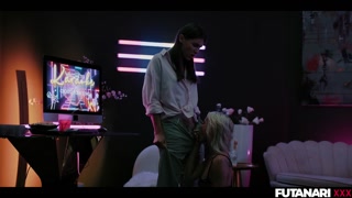 VR Lesbian Trans Girl Sex - Ellie Luna &amp; Zazie Skymm Shemale Fuck