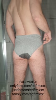 FTM Wetting Pants in the Shower