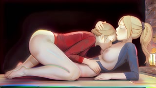 Summer Yuri Heat Two Horny Anime Girls Scissor &amp; Squirt on the Beach