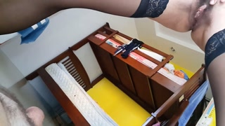 &nbsp;PEE on Fat "SugarDaddy"#FuckinFucked can not FUCK(Cum just in 1min)