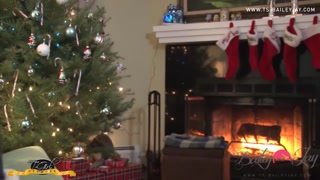 Hot teen trans jerking off her holiday loneliness