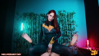 Batgirl punished the panty thief with sweet Rimming and hot Amazon. Femdom - MollyRedWolf