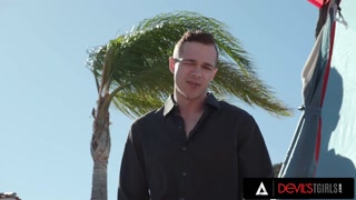 DEVILS TGIRLS - Gorgeous Trans Jade Venus Joins A Naughty Couple To Do A Hot Threesome