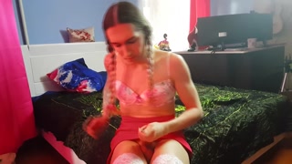 Sissy Anal Pleasure and Cumming on Stockings (Red Sunset, Part 2)