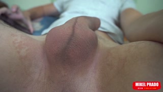 Scrotum with eggs moves fast