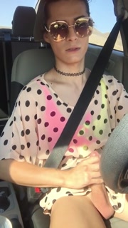 Trans driving JO, fun at the lake, bust a load in car.