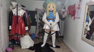 Kigurumi Double Breathplay chastity PVC Nino Cosplay two angles