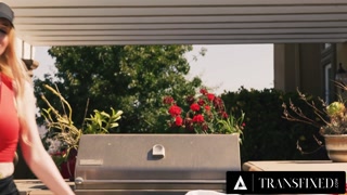 TRANSFIXED - MILF Kenzie Taylor Gets SURPRISE DPed By Horny Trans Babes Gracie Jane &amp; Zariah Aura