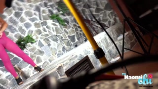 Hung Big tits trans in pantyhose