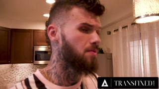 TRANSFIXED - Hot Babes Erica Cherry &amp; Gracie Jane HARD SANDWICH FUCK Monster Cock Stud