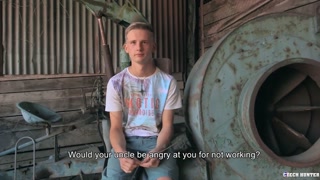 CZECH HUNTER 554 - Hunk Twink Busts A Nut On His Stomach While Getting His Ass Fucked