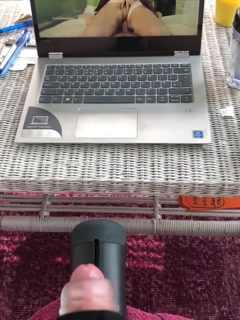 The Handy masturbator, milking chair, huge , solo male cum