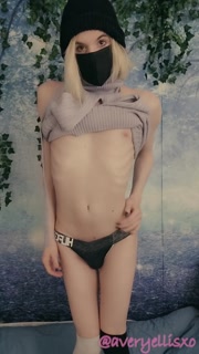 Young femboy trains his tight ass with a toy