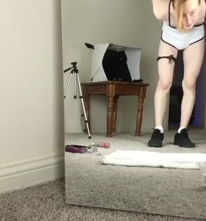 Cum in my panties before a run !