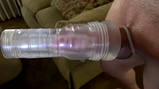 Afternoon fleshlight swollen cock milking