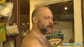 Bearded Sailor Blue Enjoys Solo Masturbation